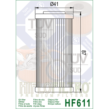 FILTR OLEJU HIFLO HF611 SHERCO/ HUSQVARNA/ BMW G45-169310