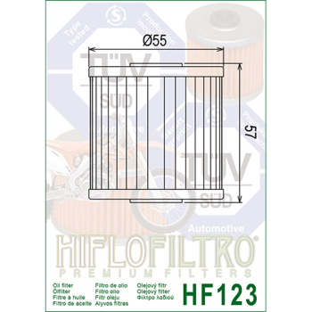 FILTR OLEJU HIFLO HF123 KAWASAKI KLR/KLX/KSF/KEF-170022