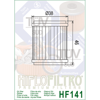 FILTR OLEJU HIFLO HF141 YZF/WRF YZF125R/YP125/WR12-170024