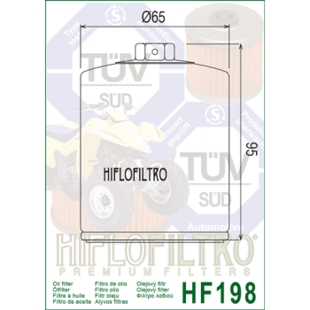 FILTR OLEJU HIFLO HF198 POLARIS 570/600/700/800/90-170029