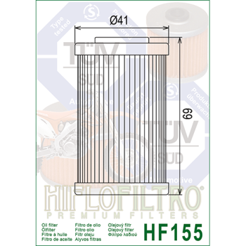 FILTR OLEJU HIFLO HF155 KTM SX/EXC/LC4 DUKE 125/20-170811