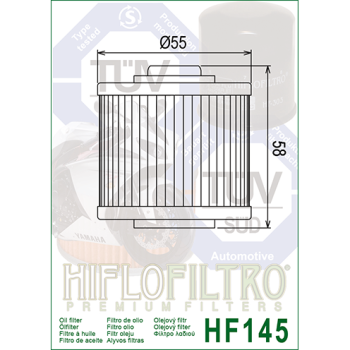 FILTR OLEJU HIFLO HF145 XT/XV/XVS/TDM-171138