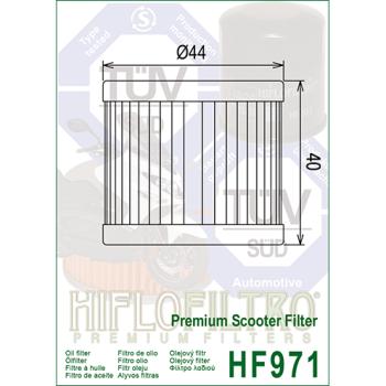 FILTR OLEJU HIFLO HF971 HONDA FSC 400/600 SILVER W-172464