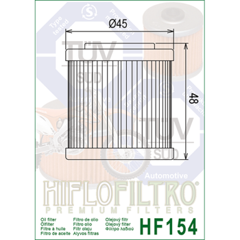 FILTR OLEJU HIFLO HF154 HUSQVARNA TE/TC (00-07)-173291