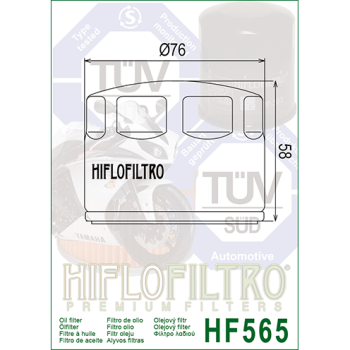 FILTR OLEJU HIFLO HF565 APRILIA 750/850/1200 GILER-174485