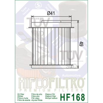 FILTR OLEJU HIFLO HF168 DAELIM-174486