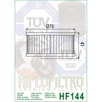 FILTR OLEJU HIFLO HF144 XS 400/ XJ-174822