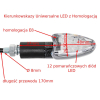 KIERUNKOWSKAZ CARBON BIAŁY KLOSZ LED-1832
