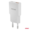 Ładowarka sieciowa 230V 20W GaN USB-C USB-A AMIO-0-183541