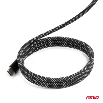 Kabel USB magnetyczny USB-C to USB-C 60W 100cm AMI-183657