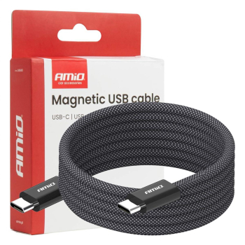 Kabel USB magnetyczny USB-C to USB-C 60W 100cm AMI