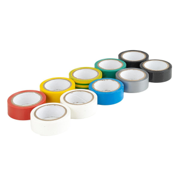 Taśmy izolacyjne kolorowe zestaw 10szt. 18mm x 5.5