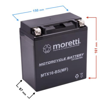 Akumulator Moretti AGM (Gel) MTX16-1855