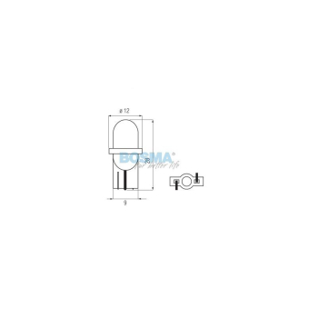 Żarówka BOSMA 12V 1xLED T10 BLUE MAT BLISTER 2 SZT-18594