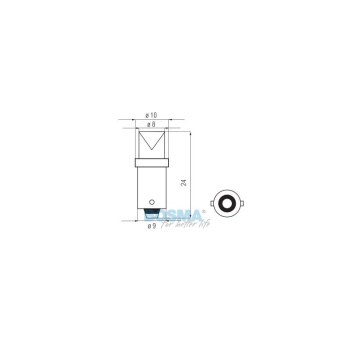 Żarówka BOSMA 12V 1*LED STANDARD BA9s  BLUE WIDE V-18601