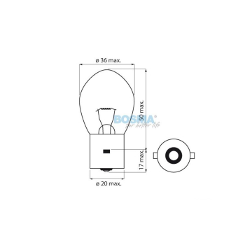 Żarówka BOSMA 12V 35W BA20s (5749)-18668