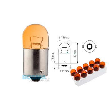 Żarówka BOSMA 12V 10W BA15S POMARAŃCZOWA (6647) OP