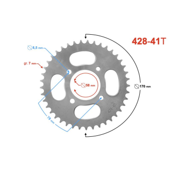Zębatka MOTOROWER 41 zębów 428 Sprint-18911