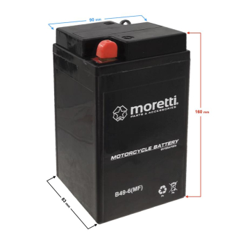 Akumulator Moretti 6V AGM (Gel) B49-6