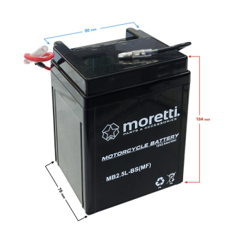 Akumulator Moretti AGM (Gel) MB2,5L-C-19425