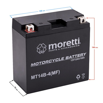 Akumulator Moretti AGM (Gel) MT14B-19457