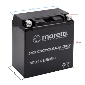 Akumulator Moretti AGM (Gel) MTX16-19460