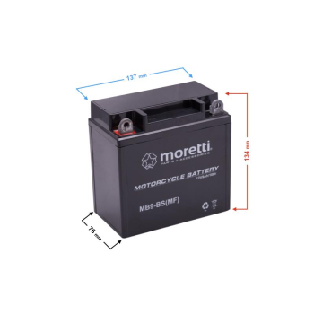 Akumulator Moretti 12V AGM (Gel) MB9-BS / 12N9-3B