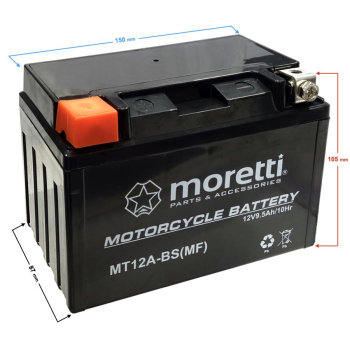 Akumulator Moretti AGM (Gel) MT12A-BS-19488