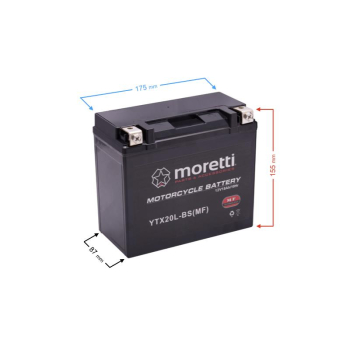 Akumulator Moretti AGM (Gel) MTX20L-BS-19500