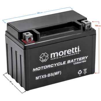 Akumulator Moretti AGM (Gel) MTX9-BS-19528