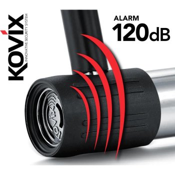 Kłódka U-Lock z alarmem KOVIX KTL14-150 czarna-19888
