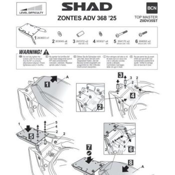 STELAŻ KUFRA TYŁ SHAD DO ZONTES ADV 368-201439