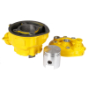 CYLINDER+GŁOWICA MORETTI MOTOROWER 2T 80cc AM6 ŻÓŁ