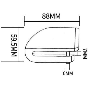 BLOKADA ANTYKRADZIEŻOWA DISC LOCK Z ALARMEM 110DB -2180