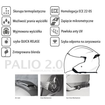 Kask ORIGINE PALIO 2.0 SOLID white gloss L-22902