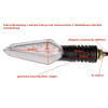 Kierunkowskazy tylne do motoroweru Fighter 2, ledo-2488