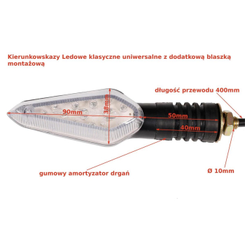Kierunkowskazy tylne do motoroweru Fighter 2, ledo-2488