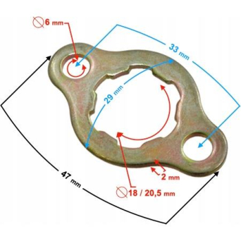 Zabezpieczenie zębatki MOTOCYKL TZ 125-2573