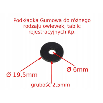 Podkładka gumowa 19x5x2 10SZT-2751