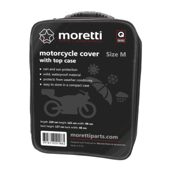 Pokrowiec na motocykl z kufrem rozmiar M  Moretti-29386
