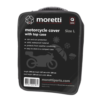 Pokrowiec na motocykl z kufrem rozmiar L Moretti-29389