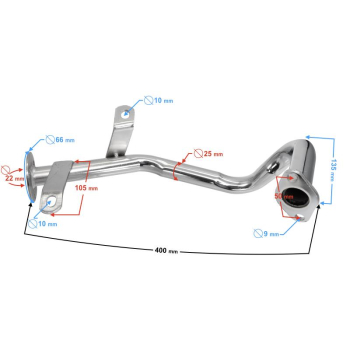 Kolektor tłumika GY6 50cc