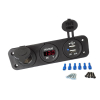 Gniazdo zapalniczki 12v USB woltomierz Czerwony wy-31892
