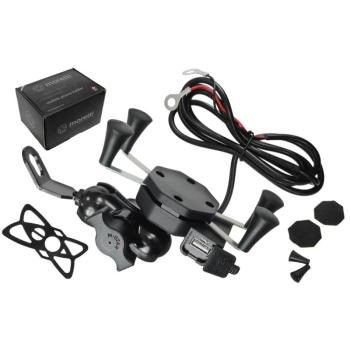Uchwyt motocyklowy na telefon z USB