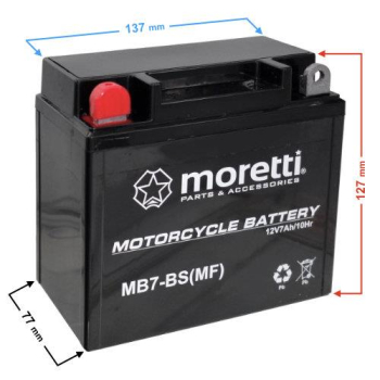 Akumulator Moretti 12V AGM (Gel) MB7-BS /12N7-3A-3275
