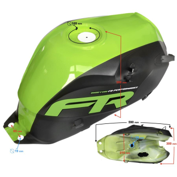 Zbiornik paliwa zielony do motoroweru FR 2