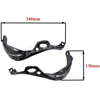 HANDBARY - CZARNE OSŁONY RĄK, DŁONI ENDURO CROSS Q-3715