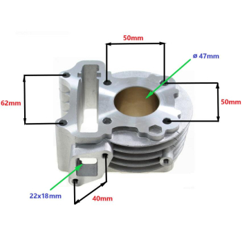 CYLINDER NICASILOWY POWER FORCE GY6 KYMCO 47MM 4T-3891