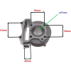 CYLINDER ŻELIWNY POWER FORCE GY6 KYMCO 47 MM 4T-4087