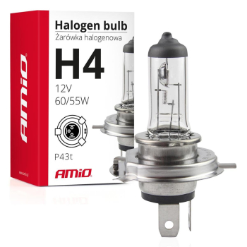 Żarówka halogenowa H4 12V 60/55W filtr UV (E8) AMI
